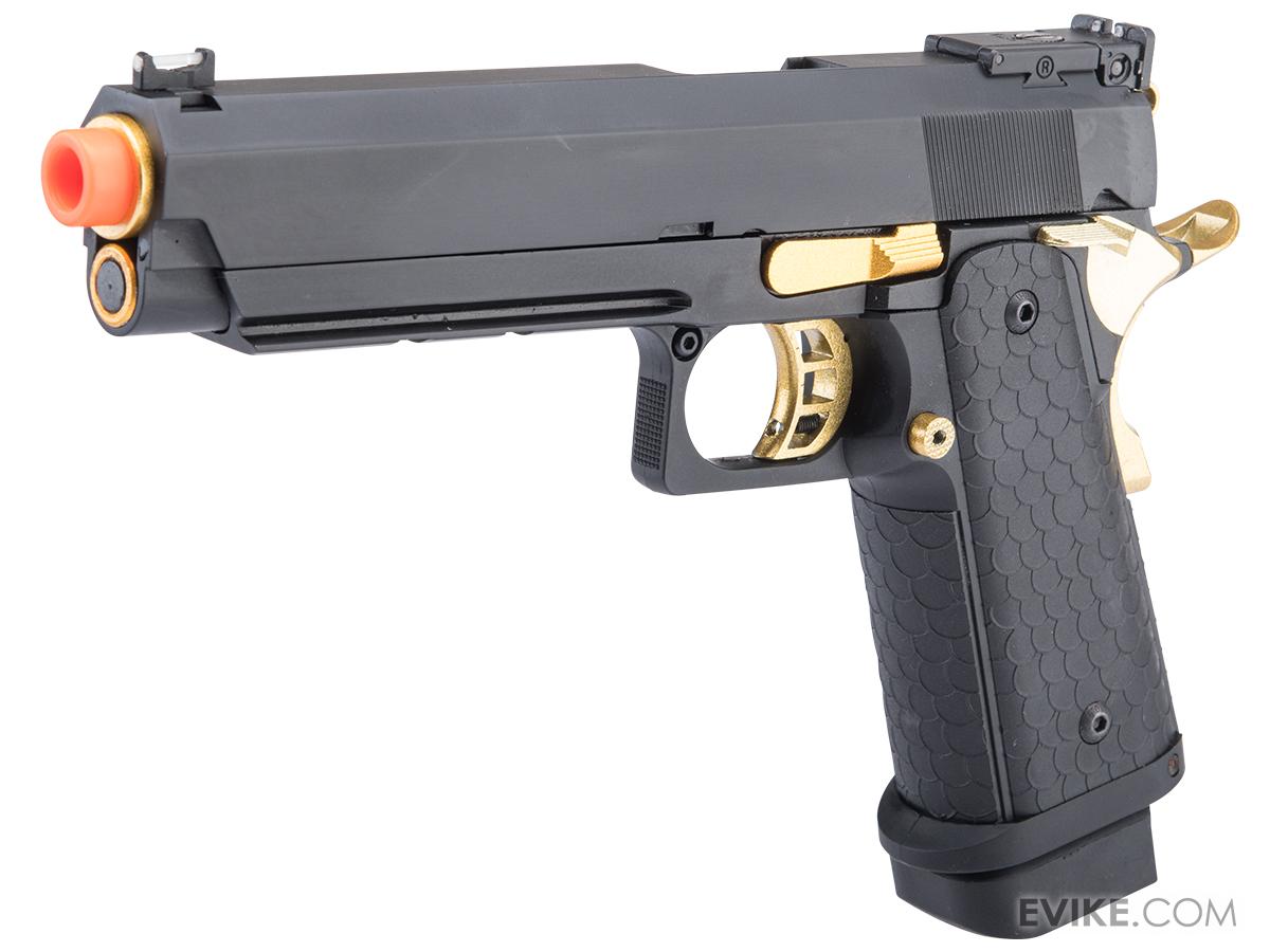 Double Bell Hi-CAPA 5.1 Gas Blowback Airsoft Pistol (Color: Black-Gold / Green Gas)