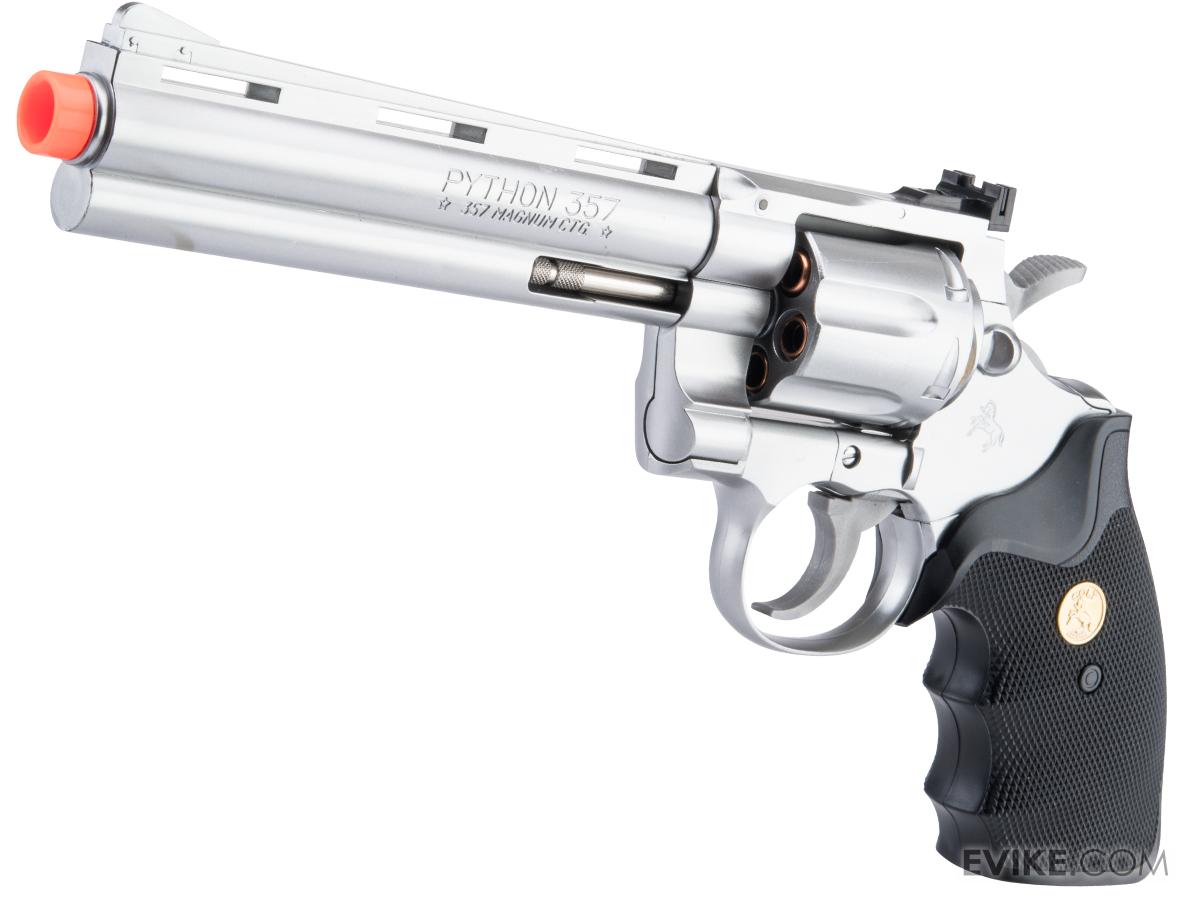 Tokyo Marui Licensed Colt Python .357 Spring Powered Airsoft Revolver (Color: Stainless Steel / 6 inch)